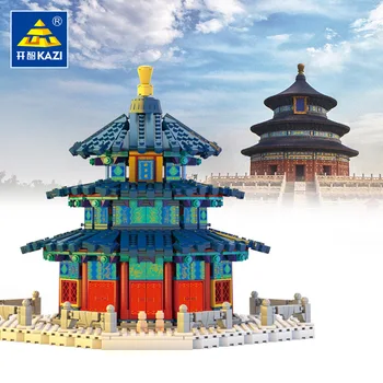 1736PCS KY2001 Tvorivé Čínskej Tradičnej Architektúry Tehly Beijing Tiantan Model Stavebné kamene, Tehly Hračka Darček k Narodeninám