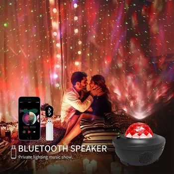 2021 Farebné Hviezdne Nebo projektor Bluetooth Galaxy Star Light Projektor LED Nočné Svetlo Nabíjania cez USB Lampa Nový Rok Deti Darček