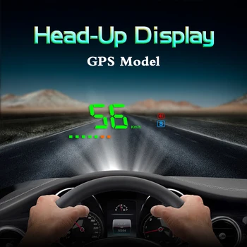 Auto GPS, Digitálny Rýchlomer Head-up Displej HUD čelné Sklo Projektor USB Nabíjačka Automobilový Elektrické Príslušenstvo