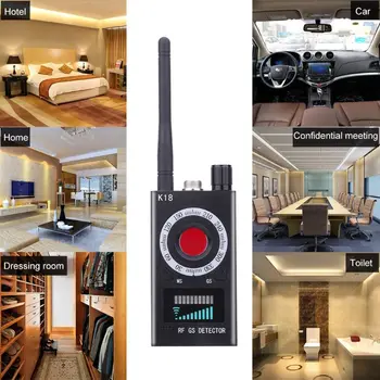 1MHz-6.5 GHz K18 Anti-Spy RF Detektor Kamera, Bezdrôtové Chybu Zistiť GSM Počúvanie Zariadenie Finder Radar Rádio Skener