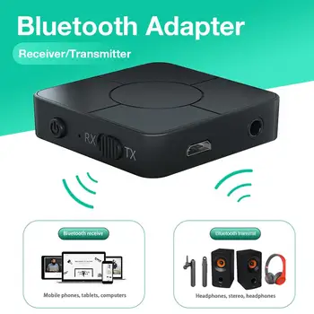 Bluetooth 5.0 Audio Prijímač, Vysielač 3.5 mm AUX Jack RCA, USB Dongle Adaptér Bezdrôtovej siete s Mic Pre Auto, TV PC Reproduktor, konektor pre Slúchadlá