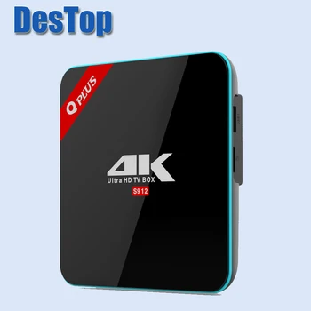 Najnovšie Q plus S912 TV Box Octa-core cortex-A53 Android TV Box 7.1 2 GB 3 GB/16 GB 32 GB lepšie ako M8S x96 Set-Top Box Media Player