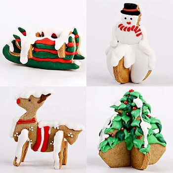 8pcs/set Vianočné Ozdoby z Nehrdzavejúcej Ocele 3D Tortu Cookie Frézy Formy Navidad Ozdoby Nový Rok Domova Natal Noel Vianoce