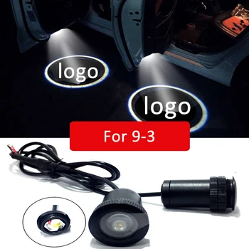 2ks Led dvere auta svetlo Pre Saab 9-3 93 Logo Laserový Projektor Svetlo Znak Poschodí Upozornenie Zdvorilosť lampy Príslušenstvo