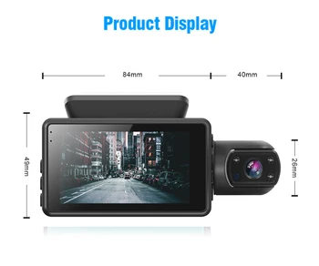 FHD Auta DVR Kamera Dash Cam Duálny Záznam Skryté videorekordér Dash Kamera 1080P Nočné Videnie Parkovanie Monitorovanie G-senzor DashCam