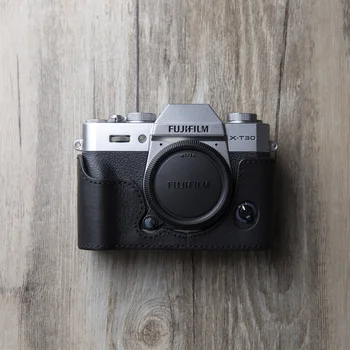 Originálne Kožené Fotoaparát prípade Fujifilm XT10 XT20 XT30 Ručné Video Pol BagRetro Vintage Spodnej Prípade