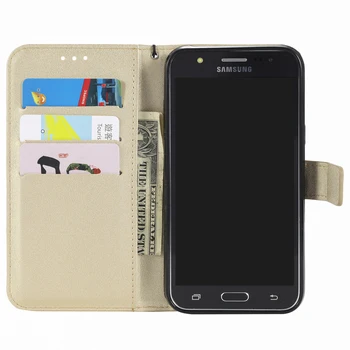 Kožený obal Pre Samsung Galaxy J1 2016 J16 Flip Peňaženky Nárazníka Prípade SM J120F J120F/DS J120M/DS J120H/DS Card Telefón Taška