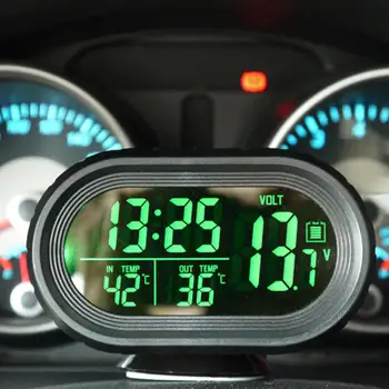 Hot Predaj Auto Napätia Digitálny Monitor Batérie Budík LCD Teplota Thermeter Auto Náhradné Diely