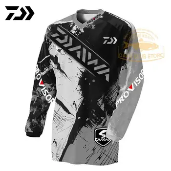 2021 Daiwa Oblečenie Letné Športové Rybárske Tričko Priedušná Vonkajšia Bežecká Priedušná Anti-uv Rybárske T-shirt Cyklistika Muži Top