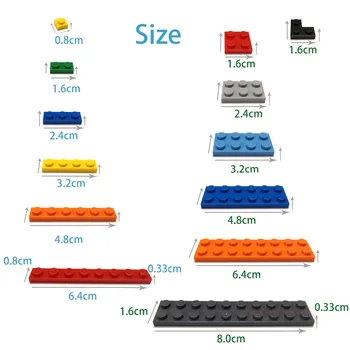 40pcs DIY Stavebné Bloky Hrubé Údaje Tehly jednotky 2x3 Bodky Vzdelávacie Veľkosťou Kompatibilné S lego Plastové Hračky pre Deti