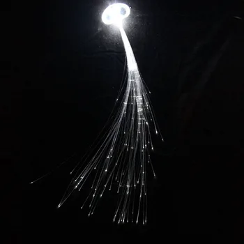 Led Party Dekor Biela LED Vlasy Klip Light-Emitting Optický Drôt Vlásenky Svetelný Hodváb Sieťky, Styling Svadobný Darček k Narodeninám