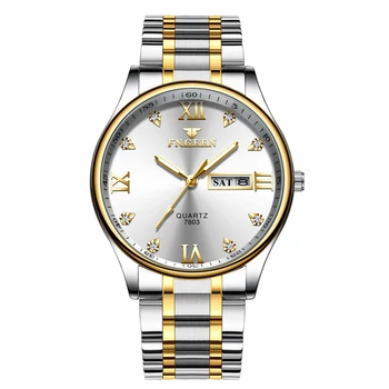 FNGEEN Top Značky Luxusných Obchodných Diamond Quartz Hodinky Mužov Sledujte Fashion Dátum Zobrazenie Týždňa Balíček Muž Hodiny Reloj Hombre 2020