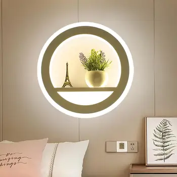 28 cm LED Nástenné Svietidlo Diaľkové Ovládanie, Jednoduchosť Moderné Spálne, Obývacej Izby, Dekorácie, Svietidlá Nástenné svietidlo S Kvetinou A Veža 33W