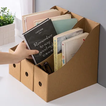 Sulfátový Papier Súbory Úložný Box Zásuvky Typu Office Box Regálové priečinok Dokumenty Držiteľ Ploche Knihy Kontajner Kozmetické Organizátor