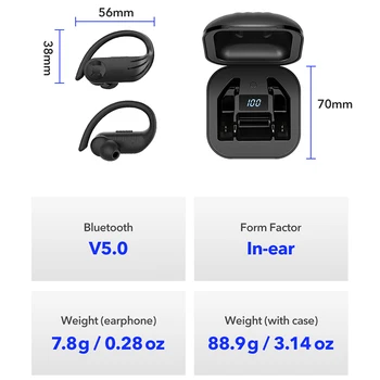 B1 TWS LED Bluetooth Slúchadlá Hudbu Slúchadlá Business Slúchadlo Headset Športové Slúchadlá na Zníženie Hluku, Funguje na všetky Smartphony