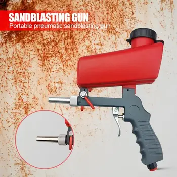 Prenosné Gravitácie Sandblasting Zbraň Hliníka Pneumatický Sandblaster Striekacia Pištoľ Na Odstraňovanie Piesku Tryskanie Výkon Stroj