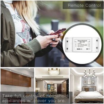 RF433 WiFi DIY Smart Switch Modul RF433 Diaľkové Ovládanie pre Inteligentné Automatizácia Inteligentné Života/Tuya Pracovať s Alexa a Domovská stránka Google