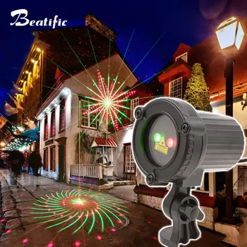Vonkajšie Vianočné výzdoba Star Svetlá Nový Rok Laserový Projektor Sprchy Dovolenku osvetlenie Statické Flash
