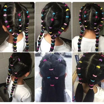2020 Nové 100KS/Set Box Balí Dievčatá Candy Farby Scrunchie Elastické Vlasy Pásma Deti Cope, Držiak na Vlasy Lano Vlasy Príslušenstvo