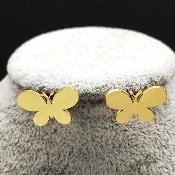 2021 Módne Motýľ z Nehrdzavejúcej Ocele, Šperky Sady Ženy Veľká Zlatá Farba Earings Náhrdelník Set Šperkov pendientes mujer 178607