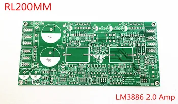 Pcb dosky len lm3886 2.0 amp zosilňovač ne5532 predzosilňovač filter okruhu reproduktor ochranu profesionálne predzosilňovač a zadné