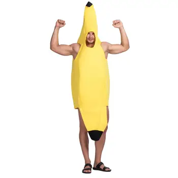 Eraspooky Zábavné Jumpsuit Halloween Kostýmy pre Dospelých Ovocie Tunika Cosplay Karneval Strany, Skupiny, Rodiny Zodpovedajúce Kostým Pea Banán
