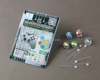 1set Nahradenie novým Lebky Ghost ABXY LED Tlačidlá Set pre Xbox Jeden Radič s obalom box