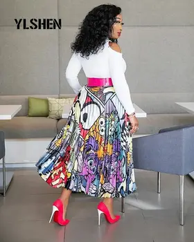 Africké Šaty Pre Ženy Afriky Oblečenie Afrike Sukne Tlač Dashiki Dámske Oblečenie Bazin Riche Šaty Plus Veľkosť Oblečenie Femme 2019