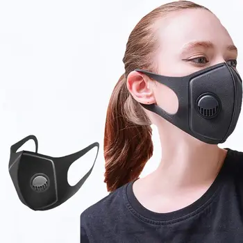 Anti Maska proti Prachu Anti PM2.5 Znečistenia Tvár, Ústa Respirátor Black Priedušná Ventil Maska Filter 3D Úst Kryt Muži Ženy Unisex
