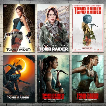 Tomb Raider Lara Croft Hra Umenie Hodváb Plátne, Plagát, Tlač 13x20 24x36 palca Na Obývacia Izba Dekorácie-002