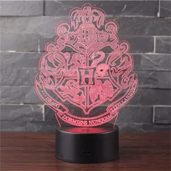 Magické znamenie, téma 3D Lampa LED nočné svetlo 7 Farieb Zmeniť Dotyk Náladu Lampa Vianočný darček Dropshippping