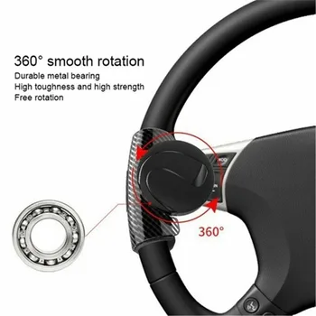 360°Rotačný Volant Gombík Loptu Booster Praktické Bezpečnej Silikónové Podložky Odolné Auto Auto Jednotky Styling Rukoväť Ovládacieho Voliča