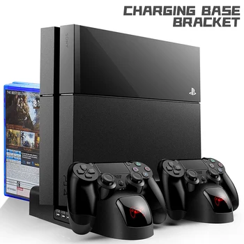 PS4/PS4 Slim/PS4 PRO Zvislý Stojan s Chladiaci Ventilátor Chladiča Dual Radič Nabíjačku Nabíjacej Stanice pre SONY Playstation 4