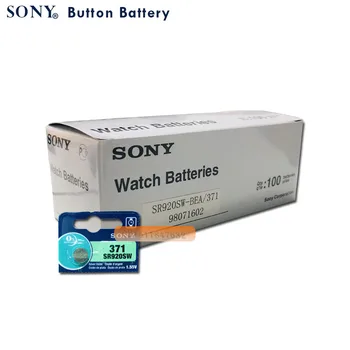 10pcs NOVÝ Sony Originálne 371 SR920SW 920 1.55 V Pozerať Batéria SR920SW 371 Tlačidlo okrúhlu VYROBENÉ V JAPONSKU