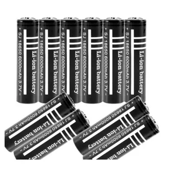 10Pcs/veľa Kvalitných Lítium Li ion Nabíjateľná Batéria 18650 Batérie 3,7 V 6000mAh pre Baterku Pochodeň doprava Zadarmo