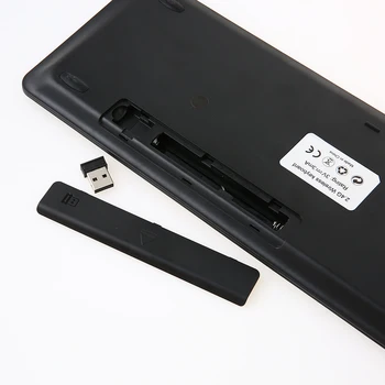 2.4 G Mini Bezdrôtová Klávesnica s Touchpadom Multi-dotyková Klávesnica s USB Prijímač Kompatibilný pre Android Smart TV Notebooky