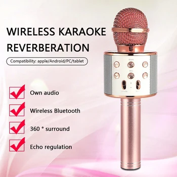 Bluetooth Wireless Mikrofón Ručný Karaoke Mikrofón USB Mini Domov KTV Pre Hudbu Professiona Reproduktor Hráč Spev Záznamník Mic