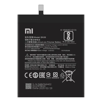 Xiao Mi Originálne Batérie Telefónu BN36 pre Xiao Mi 6X Mi6X Mi A2 MiA2 2910mAh Vysoko Kvalitné Náhradné Batérie S Bezplatných Nástrojov