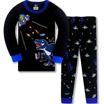 2020 Deti chlapec dievčatá oblečenie, pyžamo set Bavlna Deti Sleepwear 2 Kusy Cartoon Topy +Nohavice Batoľa, Dieťa Oblečenie, Pyžamá