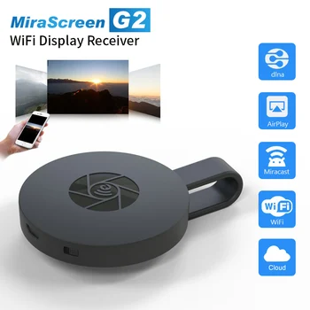 TV Stick 1080P MiraScreen G2 TV Dongle Prijímač Podpora kompatibilný s HDMI Miracast HDTV Displej TV Dongle Stick Pre Ios a Android