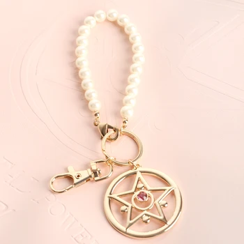 Anime Sailor Moon 25. výročie luna Pentacle Pearl prútik taška kúzlo keychain cosplay
