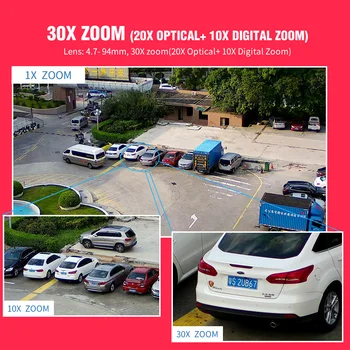 1080P AI Auto Tracking PTZ IP Kamera POE 30X Zoom AI Ľudské Telo, Tvár, Približovanie Programovací Presetov, Hliadkovanie PTZ Kamery Vonkajšie