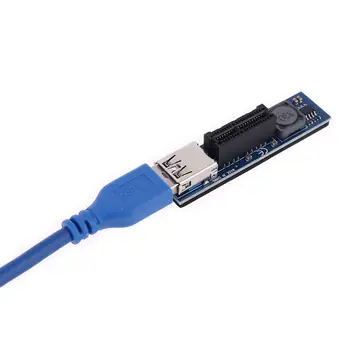 PCI-E Stúpačky Mini PCIE pre PCI-E X1 Rozšírenie Portov SATA Adaptér Rozširujúca Karta Napájací Konektor s 30 cm USB Rozšírenie zariadenia Extender