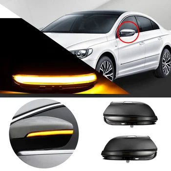 Pre VW Passat B7 Scirocco MK3 CC EOS Chrobák LED Spätné Zrkadlo Indikátor Blinker Repeater Svetlo Dynamické Zase Signálneho Svetla