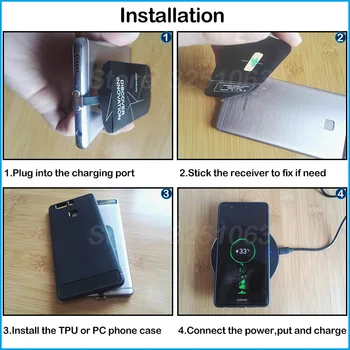 Qi Bezdrôtové Nabíjanie Zariadenia pre Huawei P30 Lite Bezdrôtovú Nabíjačku a USB Typu C Adaptérom, Nabíjanie Prijímač Darček Telefón Prípade