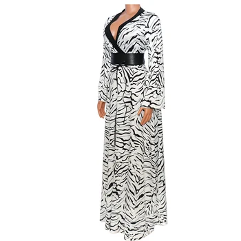 Afrika Oblečenie Pre Ženy, Ženské Maxi Šaty Leopard Tlač Slim Plus Veľkosť Nosenie Dashiki Ankara Dámske Večerné Party Oblečenie DT2656