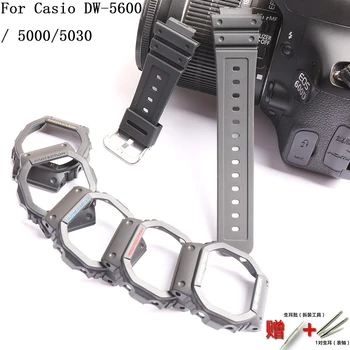 Príslušenstvo hodinky Živice Popruh 16 mm pre Casio G-SHOCK DW5600 5700 GW5035 5000Transparent Silikónové Mužov a Žien Športové Band