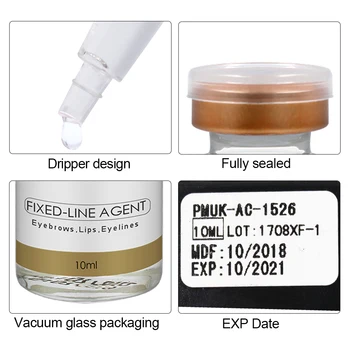 Biomaser Microblading Pigment Stanovenie Agent Trvalý make-up Farby Zámok Pomoc Obočia, Pevná linka, Tetovanie Príslušenstvo