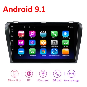9 Palcový Android 9.1 2GB + 32GB Auto multimédiá GPS Hráč 2 din autorádia Stereo 2Din DVD Pre Mazda 3 Mazda3 2004-2012 maxx axela