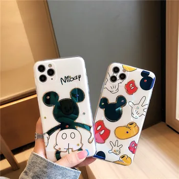 2021 Telefón puzdro pre iPhone 7 plus xr xs max 11/12pro max 12mini Disney Mickey Mouse Minne Mäkké TPU Kryt Späť
